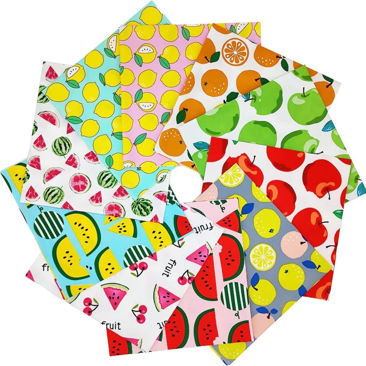 Fat Quarters Precut Fabric Bundles, 10 Pcs 100% Cotton 19.69” x 19.69